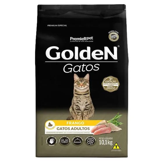 RAÇÃO GOLDEN GATOS ADULTOS SABOR FRANGO