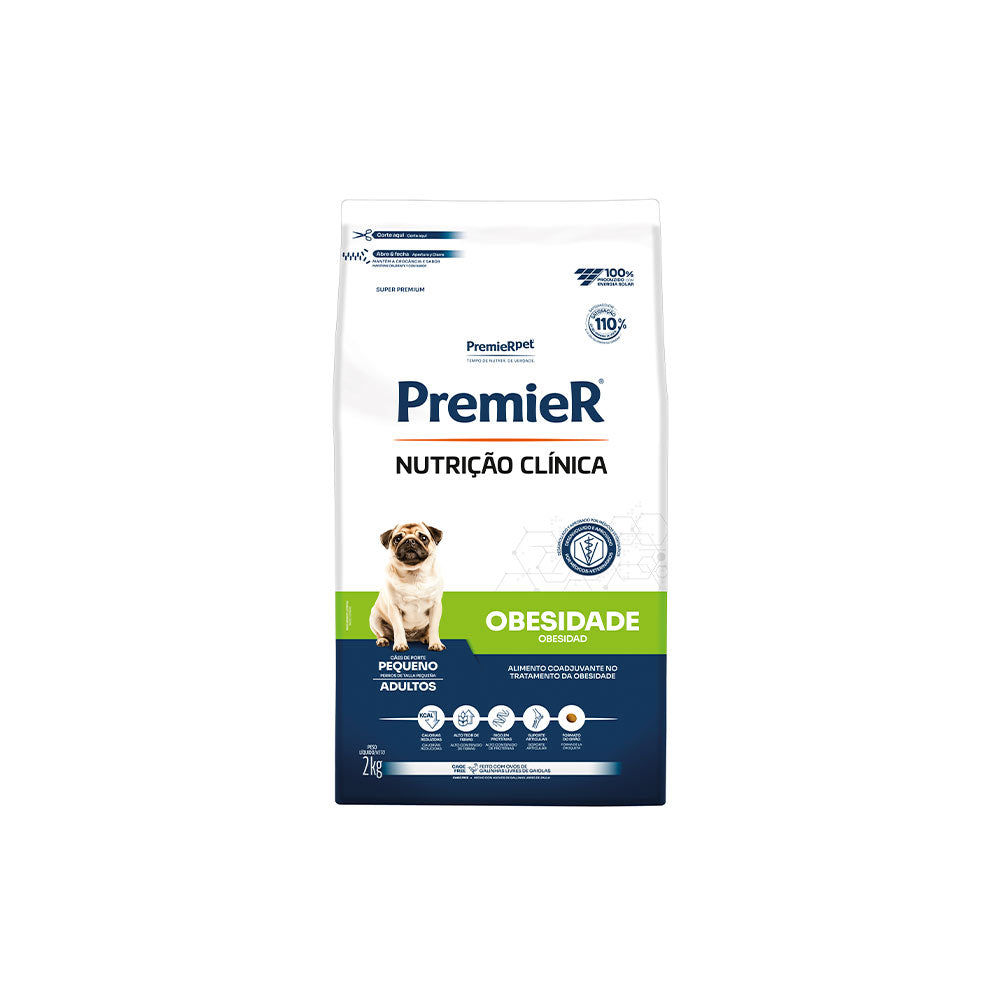 RAÇÃO PREMIER NUTRIÇÃO CLÍNICA OBESIDADE PARA CÃES ADULTOS RAÇAS PEQUENAS 2KG