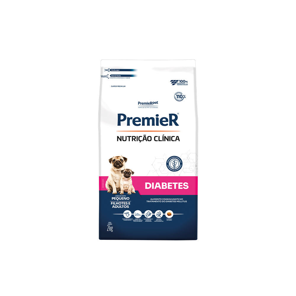 RAÇÃO PREMIER NUTRIÇÃO CLÍNICA CÃO DIABETES PEQUENO PORTE 2KG