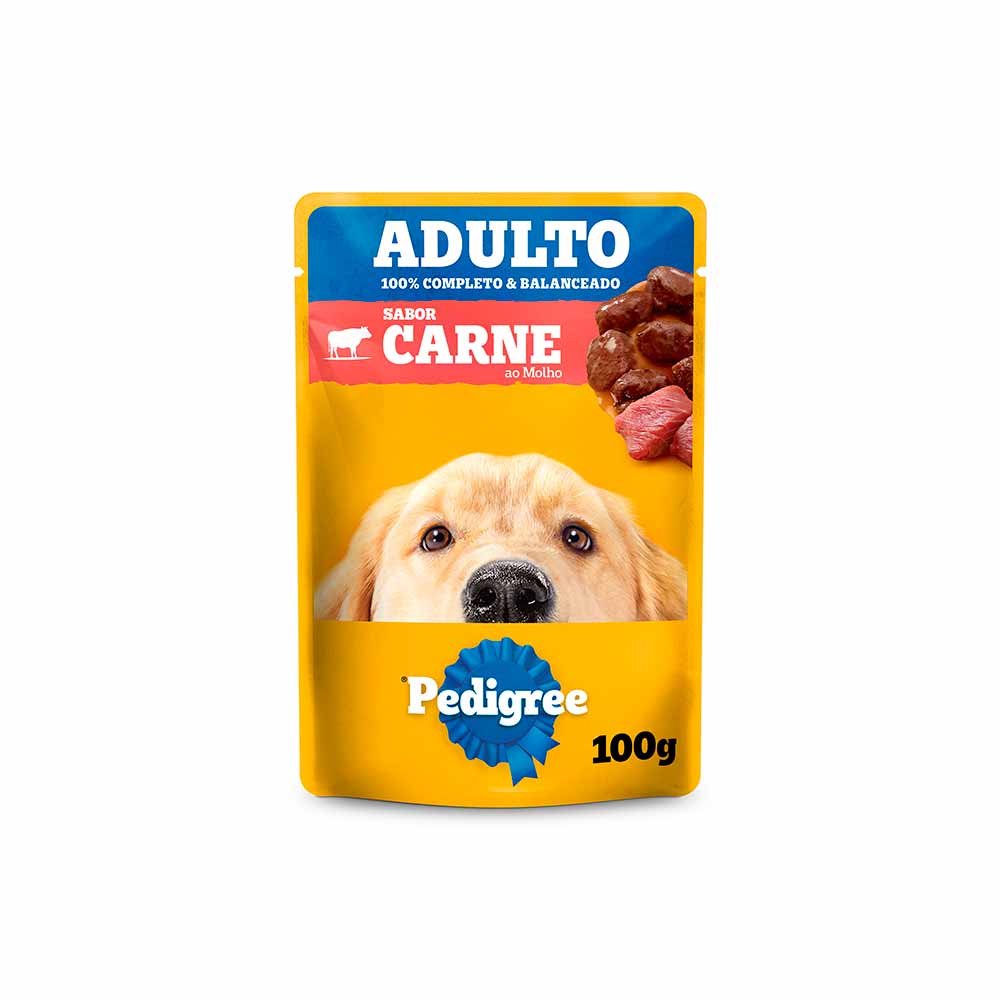 SACHÊ PEDIGREE ADULTO SABOR CARNE AO MOLHO 100G