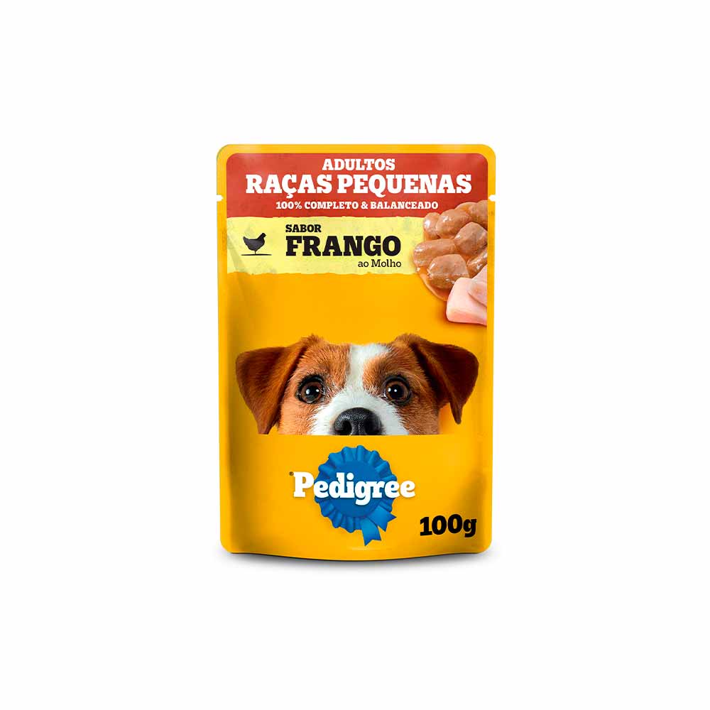 SACHÊ PEDIGREE ADULTO RAÇAS PEQUENAS SABOR FRANGO AO MOLHO 100G