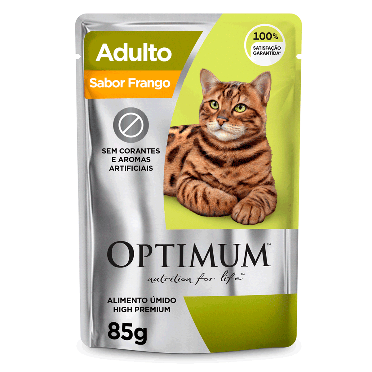 Ração Úmida Optimum Sachê Gatos Adultos Frango 85 g