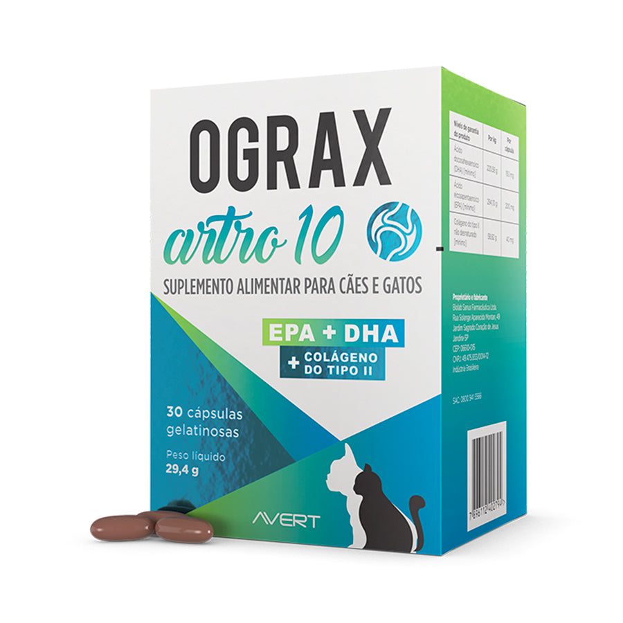 OGRAX ARTRO 10 SUPLEMENTO ALIMENTAR 30 COMPRIMIDOS