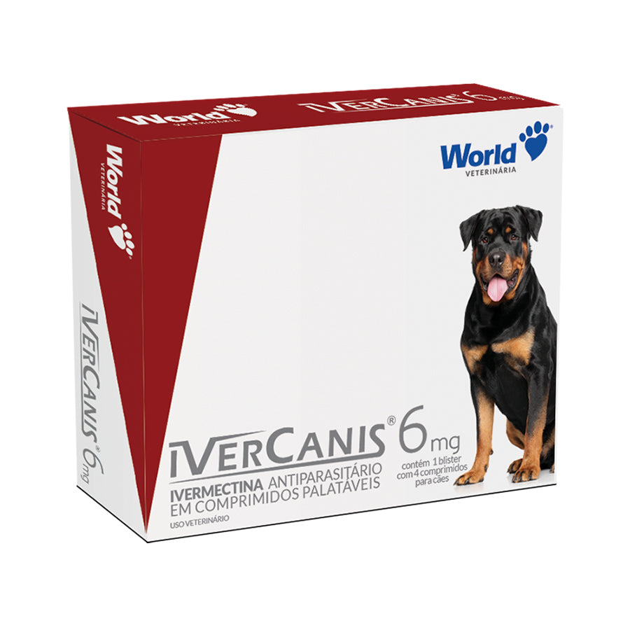ANTIPARASITÁRIO IVERCANIS WORLD 6MG PARA CÃES DE 30KG