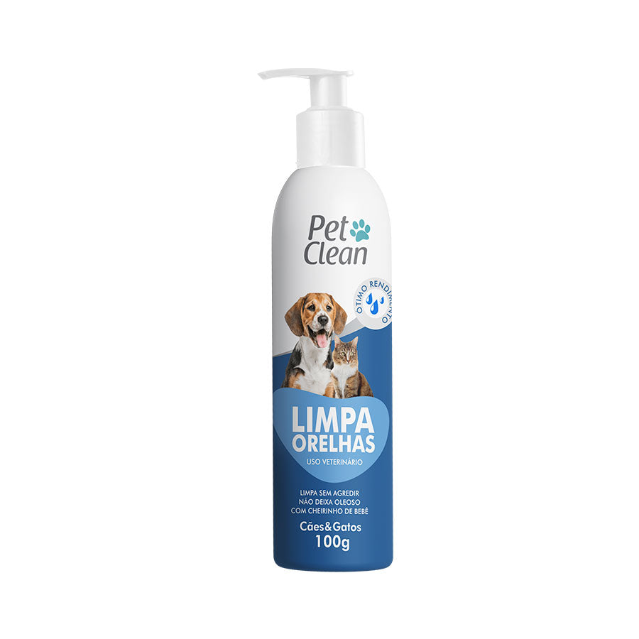 LIMPA ORELHAS PARA CÃES E GATOS PET CLEAN 100ML
