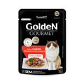 SACHE GOLDEN GOURMET - GATOS CASTRADOS CARNE, ABÓBORA & ARROZ INTEGRAL 70G