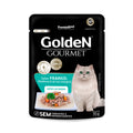 SACHE GOLDEN GOURMET - GATOS CASTRADOS FRANGO, ABÓBORA & ARROZ INTEGRAL 70G