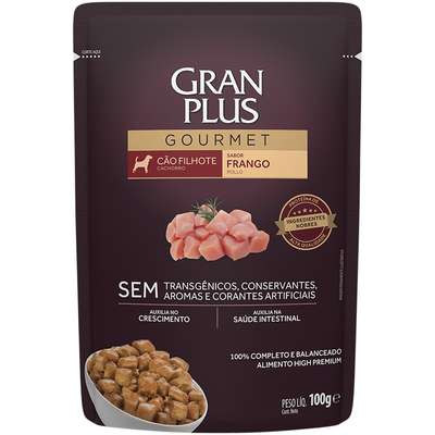 SACHE GRAN PLUS GOURMET CÃO FILHOTE SABOR FRANGO 85G