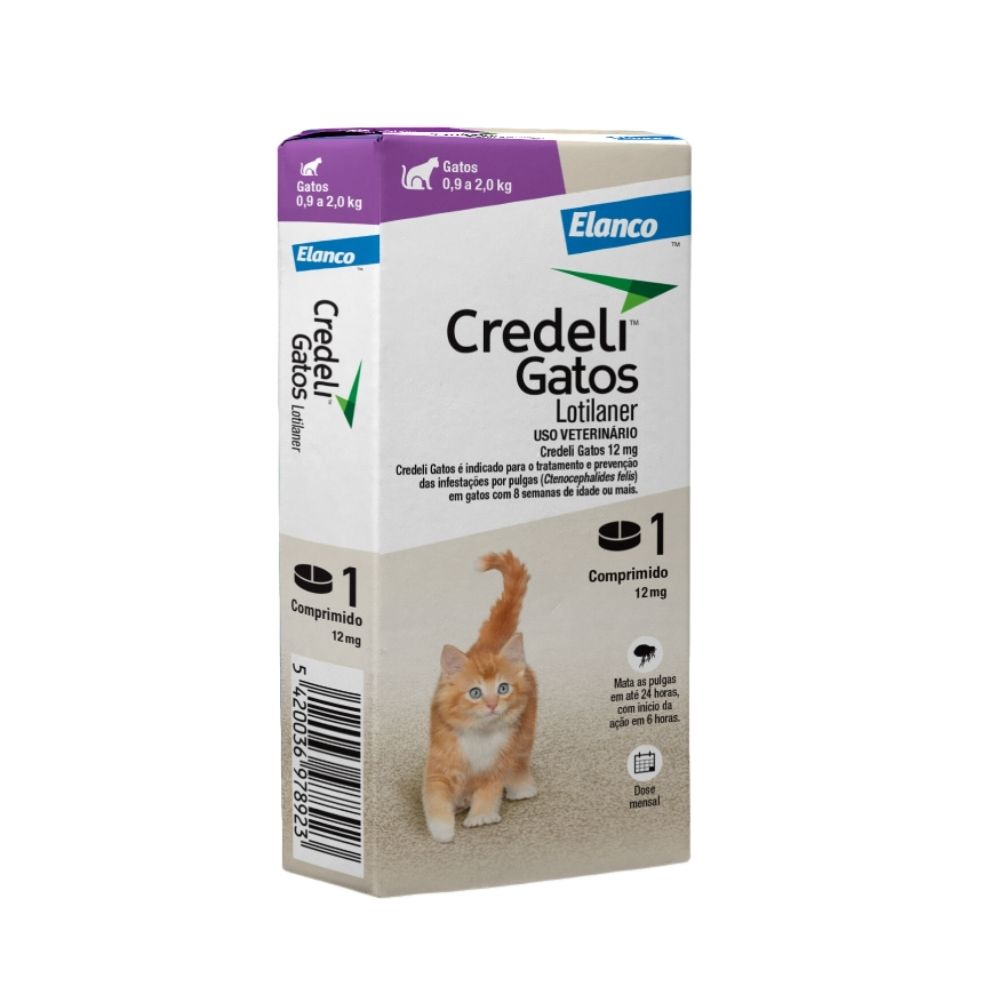 ANTIPULGAS CREDELI ELANCO 12 MG PARA GATOS DE 0,9 A 2,0KG