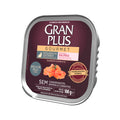 RAÇÃO ÚMIDA GRANPLUS GOURMET PATÊ ANTI BOLAS DE PELO SABOR SALMÃO PARA GATOS ADULTOS CASTRADOS 100G