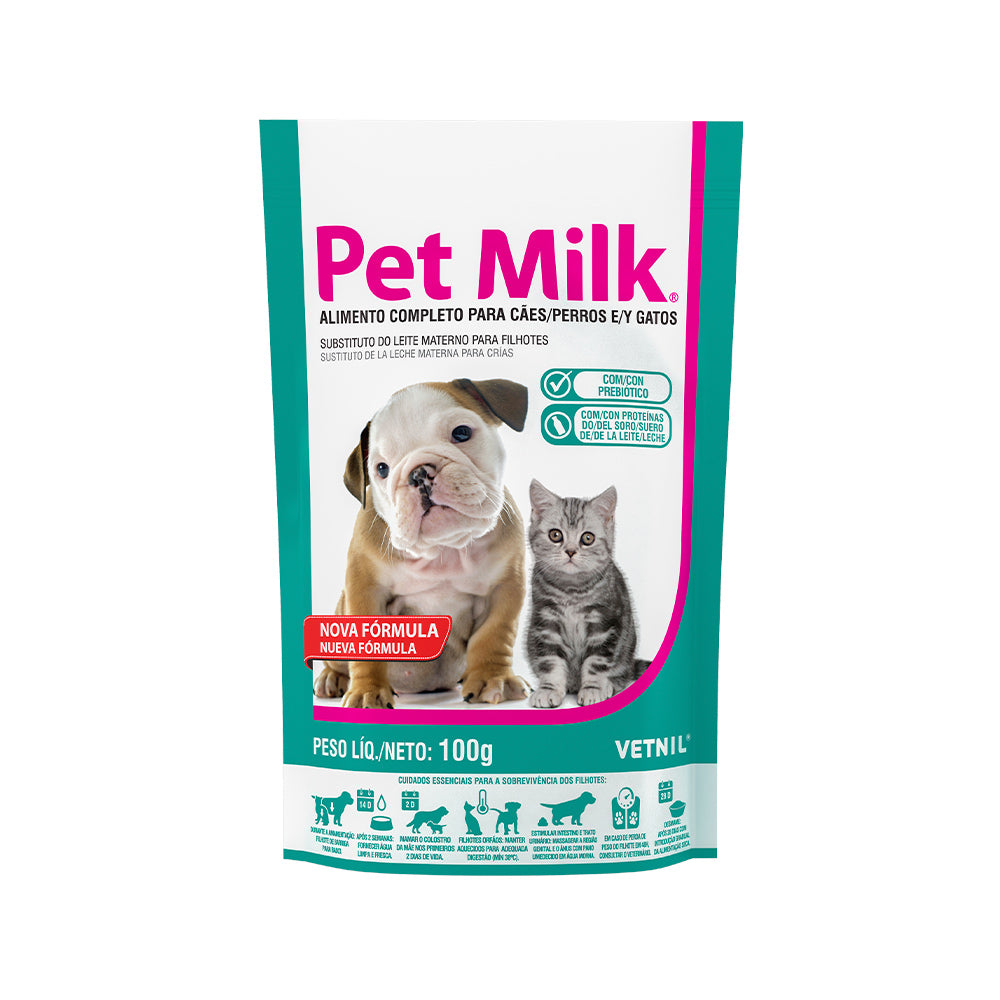 Alimento Completo Pet Milk para Cães e Gatos 100g