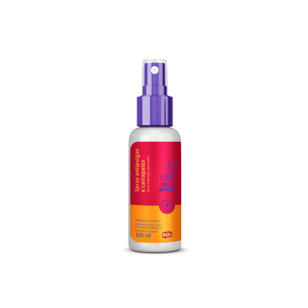 Spray Antipulgas e Carrapatos Pelo Amor Ibasa para Cães 100ml