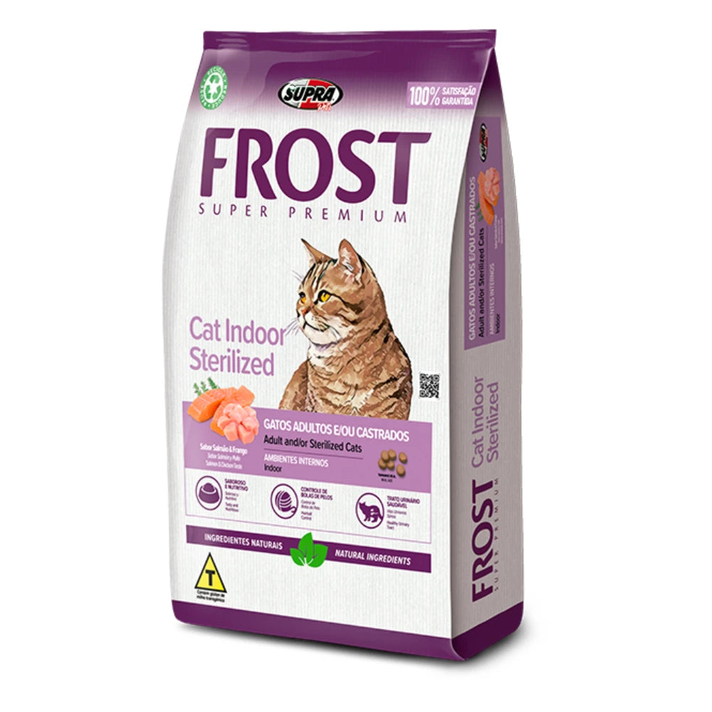 RAÇÃO FROST CAT INDOOR STERILIZED GATOS ADULTOS E/OU CASTRADOS 1,5kg