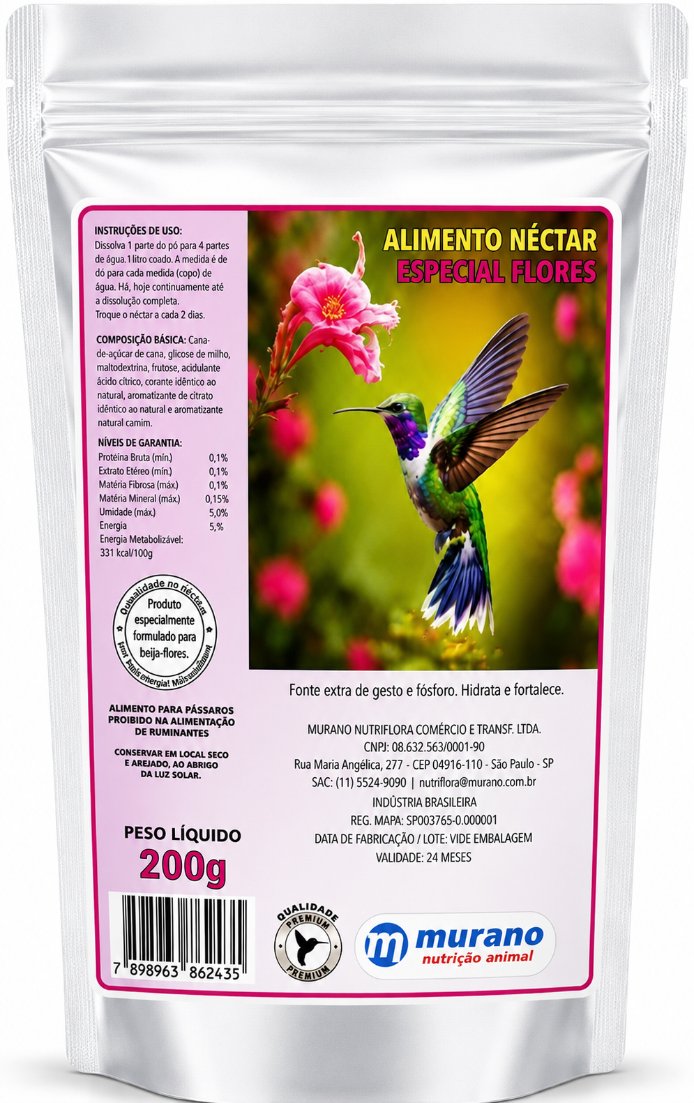 ALIMENTO PARA BEIJA FLOR NECTAR 200G
