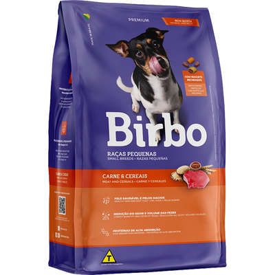 RAÇÃO SECA BIRBO CARNE E CEREAIS CÃES ADULTOS RAÇAS PEQUENAS 10,1KG