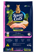 RAÇÃO SEVEN CATS PARA GATOS CASTRADOS SABOR FRANGO 10,1KG