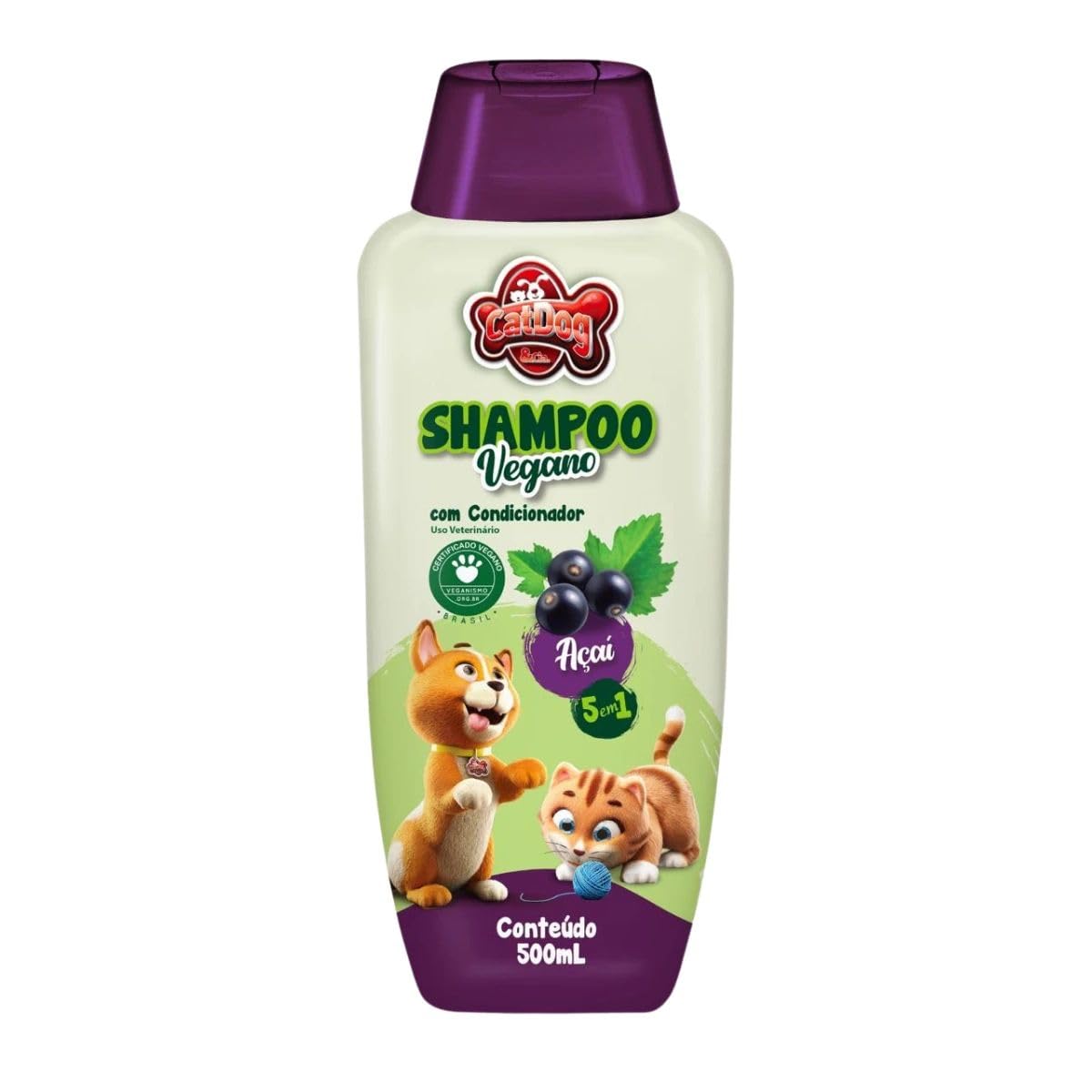 Shampoo Vegano 5 em 1 Para Cães E Gatos – Catdog 500ml