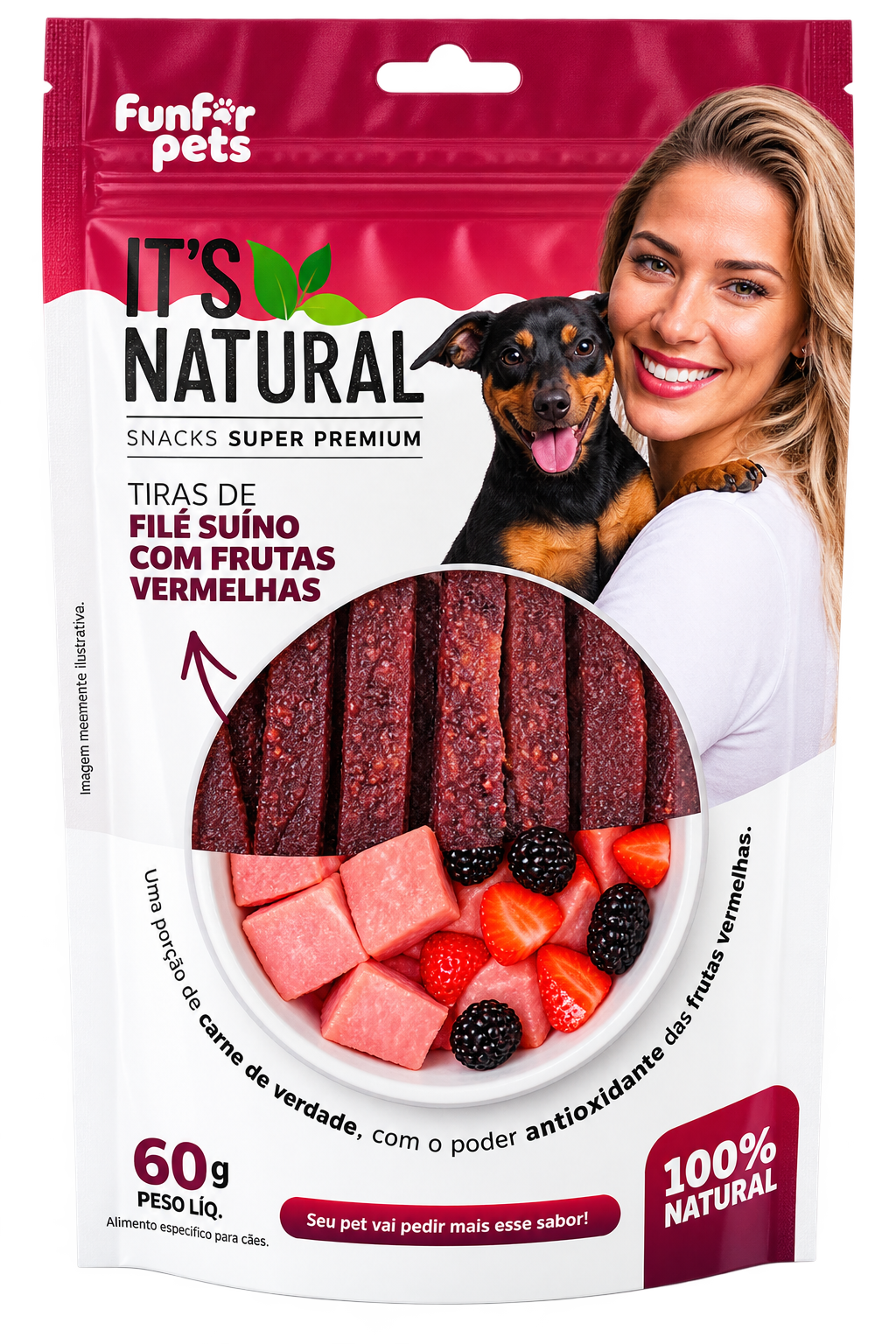 PETISCOS DE TIRAS NATURAIS FUNFOR PETS 60G
