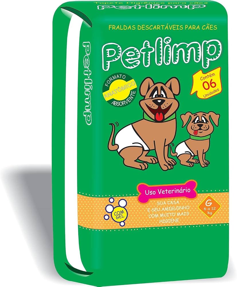 FRALDA HIGIÊNICA PETLIMP TAMANHO G 06 UNIDADES