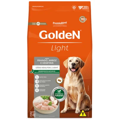 RAÇÃO GOLDEN ADULTO LIGHT 15 KG