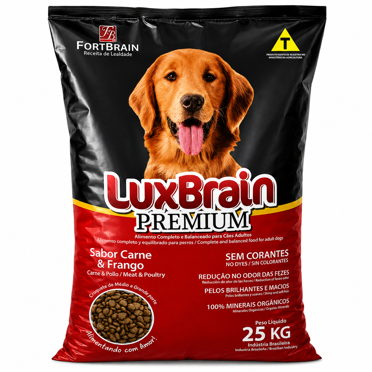 LUX BRAIN PREMIUM CÃES ADULTOS 25kg