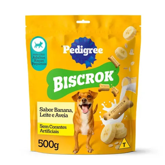 Biscoito Pedigree Biscrok Cães Adultos Raças Pequenas 500g