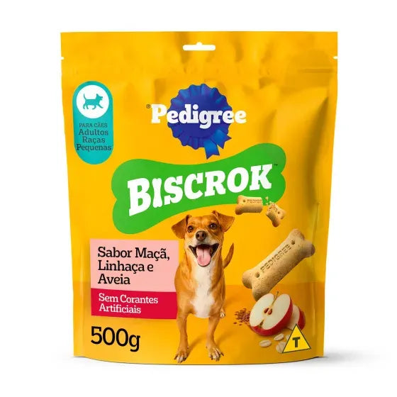 Biscoito Pedigree Biscrok Cães Adultos Raças Pequenas 500g