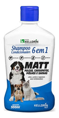 Shampoo E Condicionador 6×1 Matt Pulgas Carrapatos Piolhos 500ml