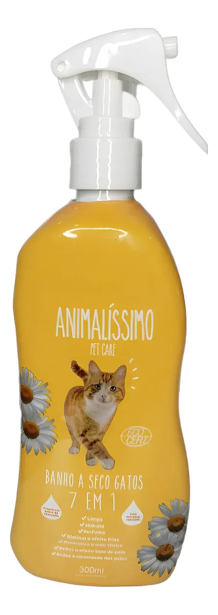 Banho A Seco Para Gatos 7 Em 1 Animalíssimo 300ml
