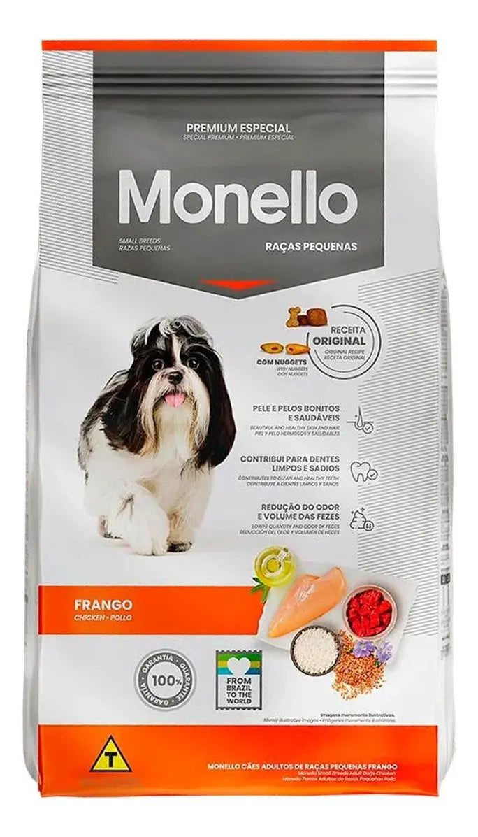 RAÇÃO MONELLO CAO ADULTO PEQUENO PORTE FRANGO