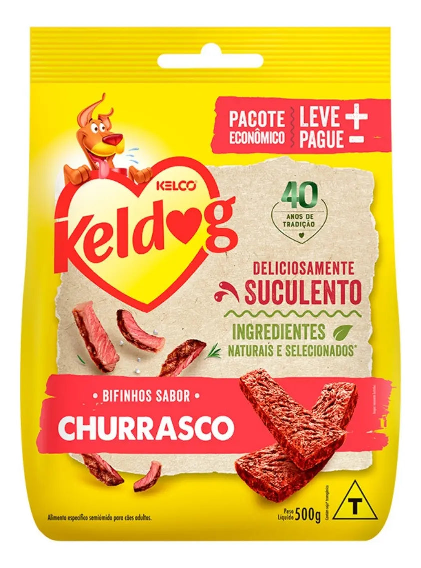 PETISCO KELDOG BIFINHO CHURRASCO PARA CÃES