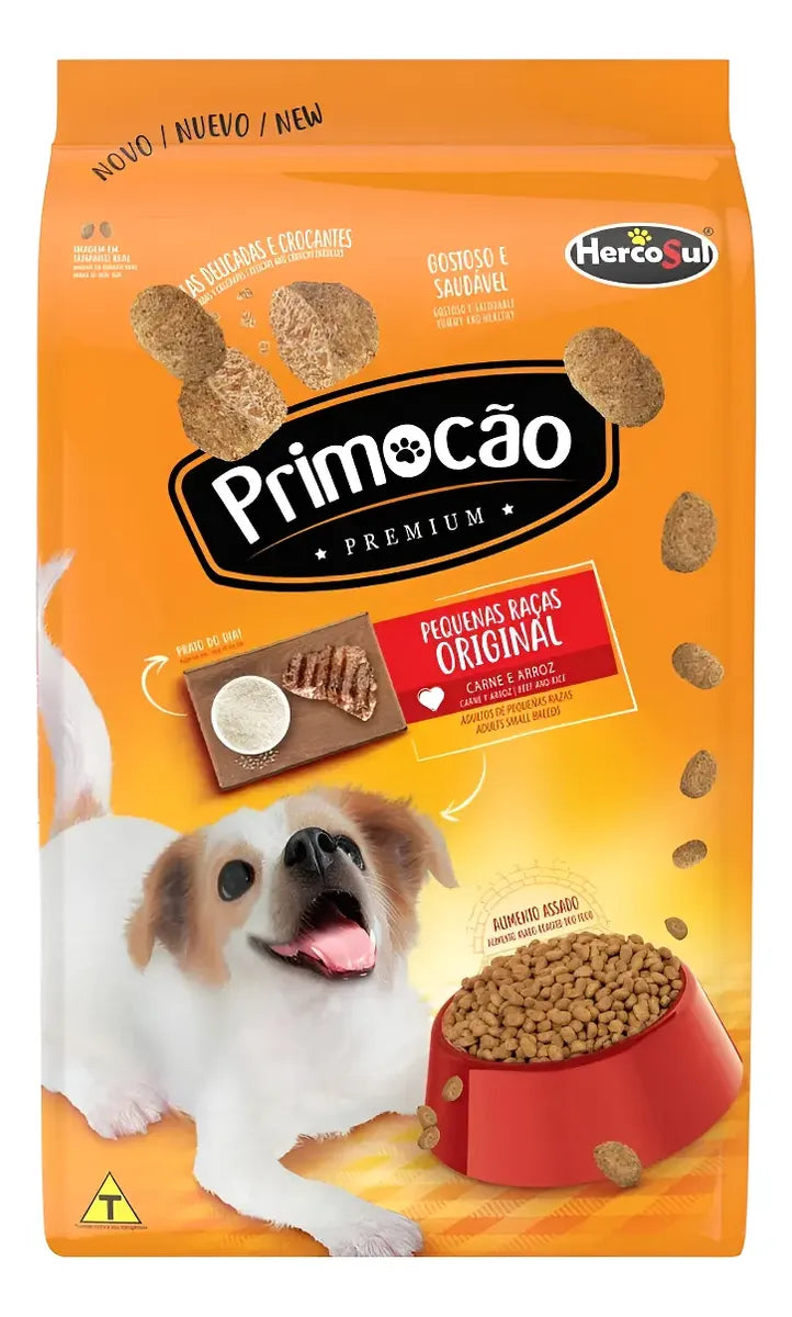 RAÇÃO PRIMOCÃO PREMIUM RAÇAS PEQUENAS ADULTO CARNE 10,1KG
