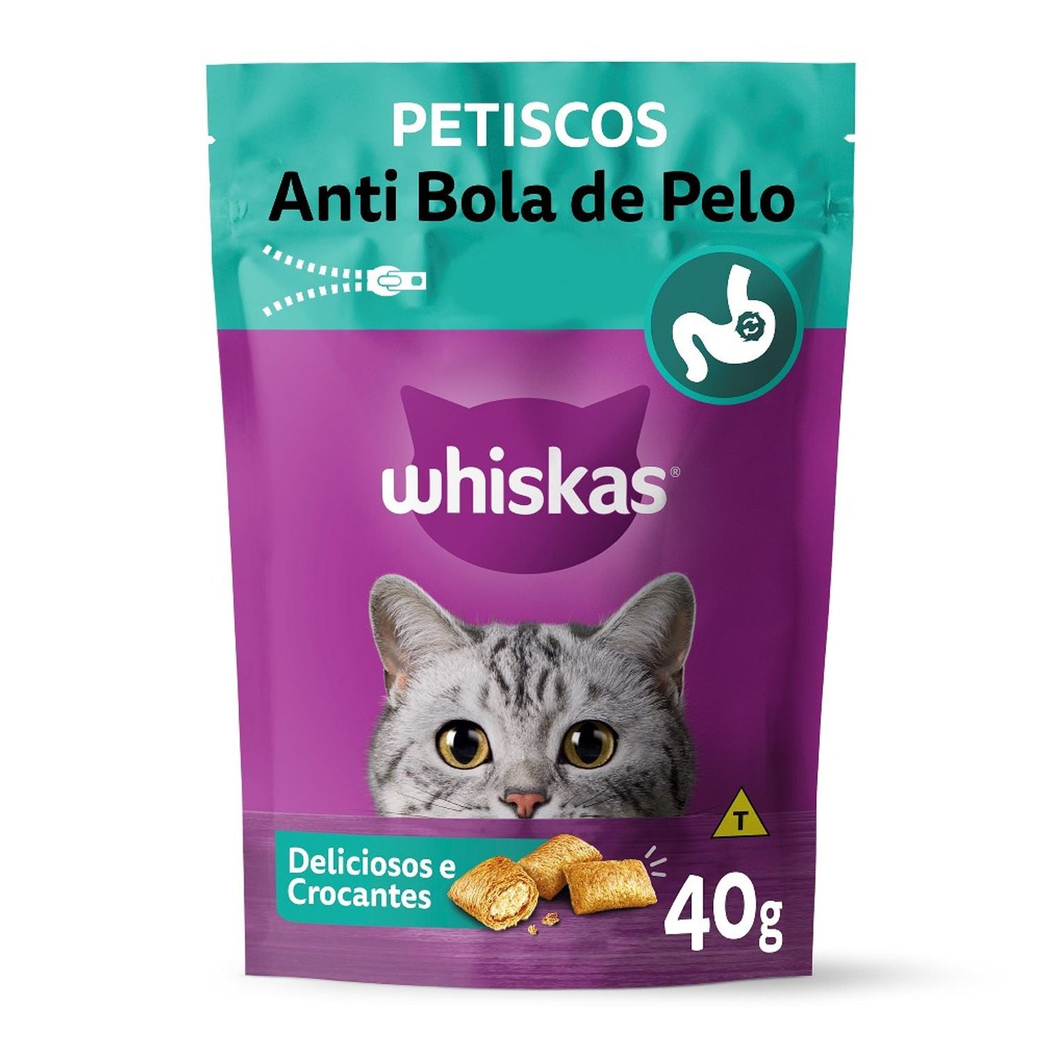 Whiskas Temptations Anti Bola de Pelos 40G