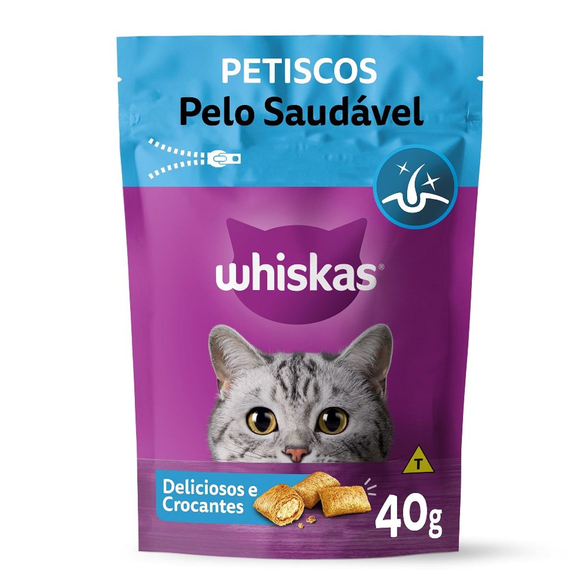 Whiskas Temptations Pelo Saudável 40g