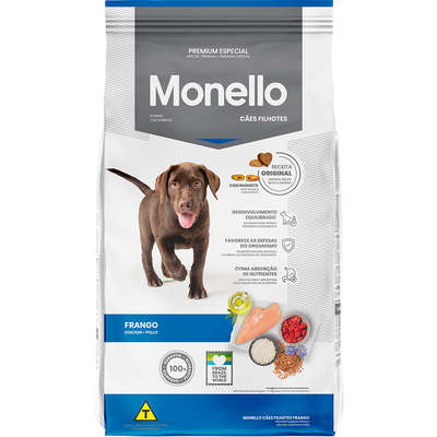 RAÇÃO MONELLO CÃO FILHOTE FRANGO 15KG