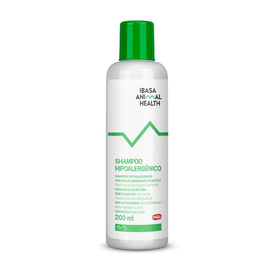 SHAMPOO HIPOALERGÊNICO PELES SENSÍVEIS E FILHOTES IBASA