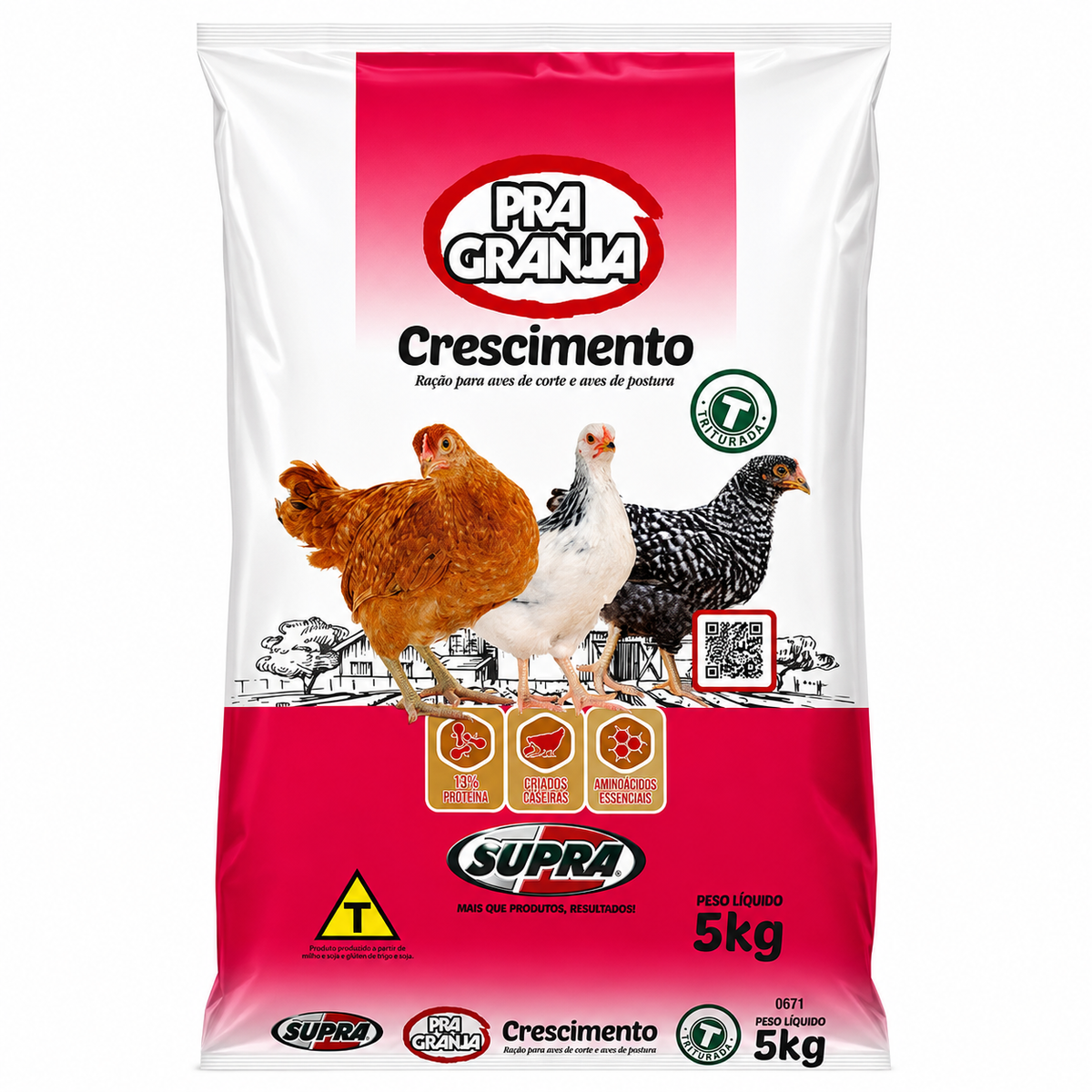 RAÇÃO PARA GALINHA CRESCIMENTO 5KG