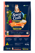 RAÇÃO SEVEN CATS PARA GATOS CASTRADOS SABOR SALMÃO 10,1KG