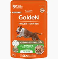 SACHÊ GOLDEN POWER TRAINING CÃES ADULTOS SABOR FRANGO, BATATA-DOCE E CENOURA 85G
