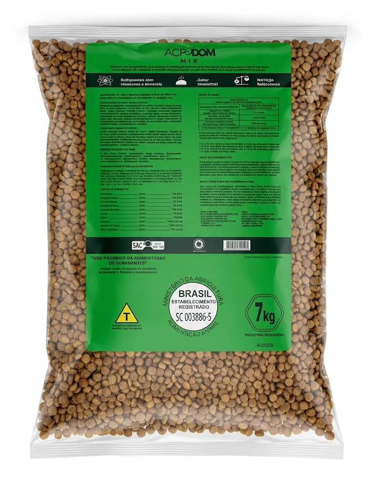 RAÇÃO AGRODOM MIX SABOR CARNE E FRANGO 7KG