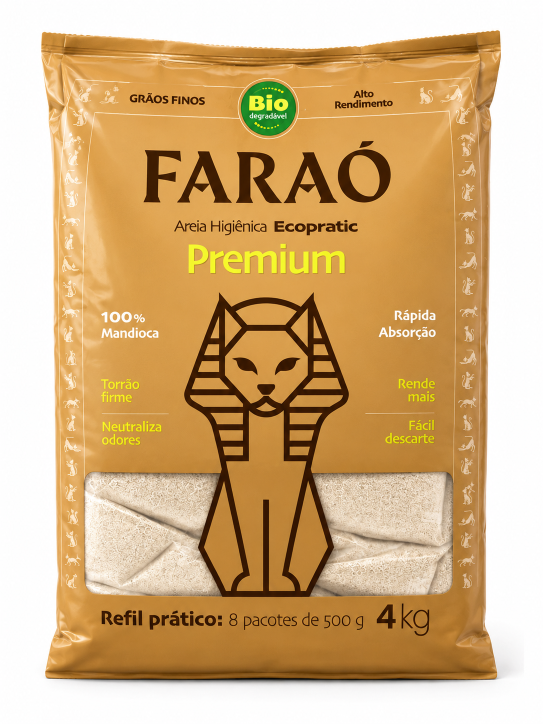 AREIA HIGIÊNICA FARAÓ 4KG