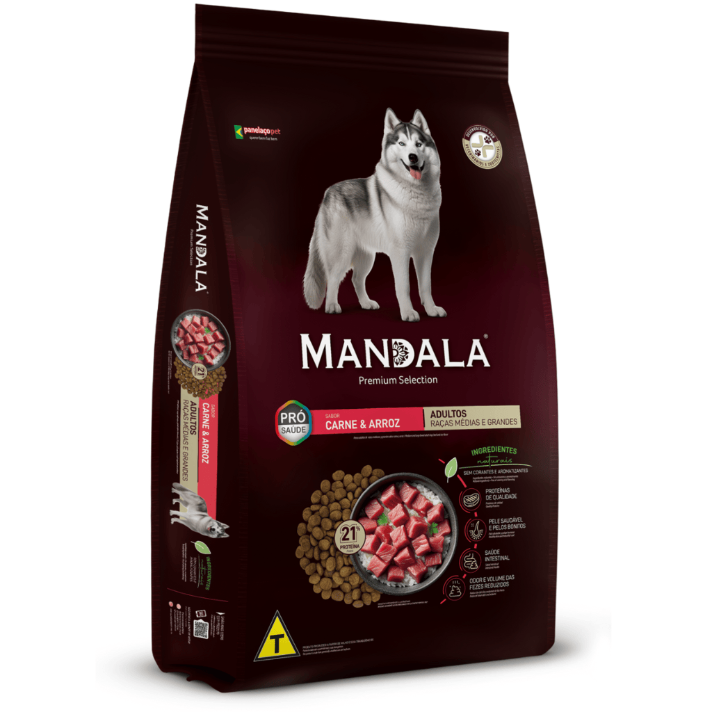 Ração Mandala Carne e Arroz - 20kg