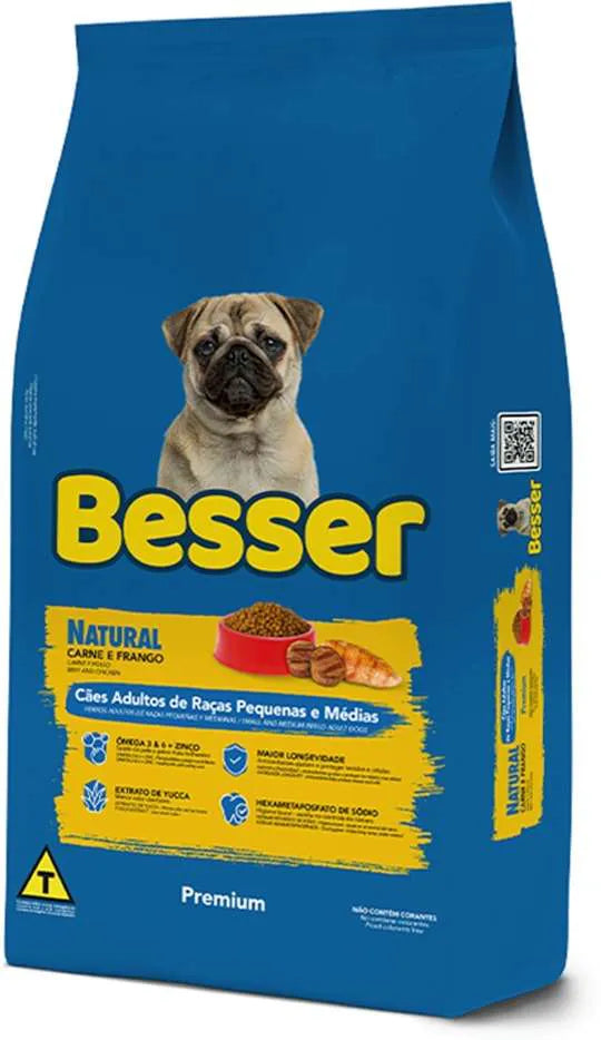 RAÇÃO BESSER PREMIUM CARNE E FRANGO RAÇAS PEQUENAS 10,1KG