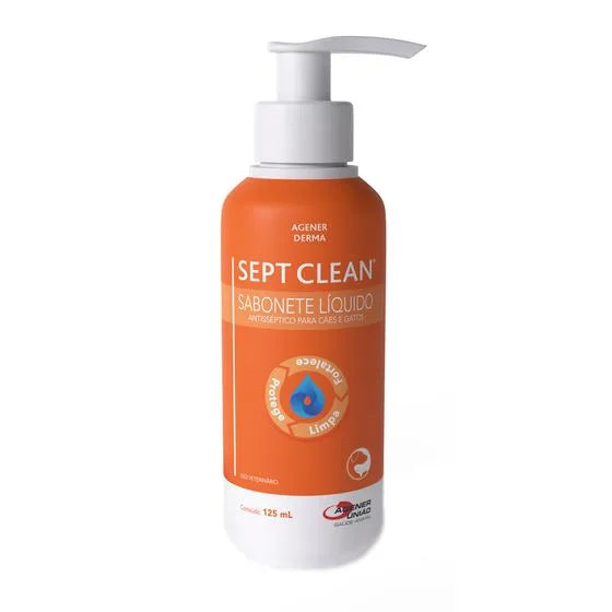 ANTISSÉPTICO SEPT CLEAN CÃES E GATOS 125 ML