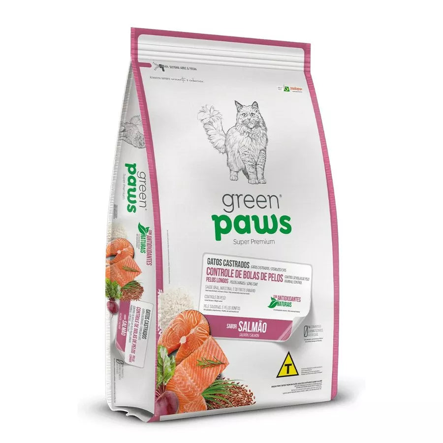 RAÇÃO GREEN PAWS GATO CASTRADO SALMÃO 10,1KG