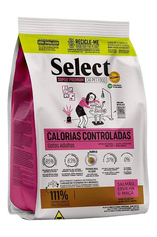 RAÇÃO SELECT GATOS CALORIAS CONTROLADAS 1,5KG