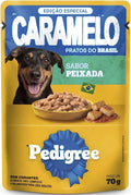 RAÇÃO ÚMIDA SACHÊ PEDIGREE CARAMELO SABOR PEIXADA 70G
