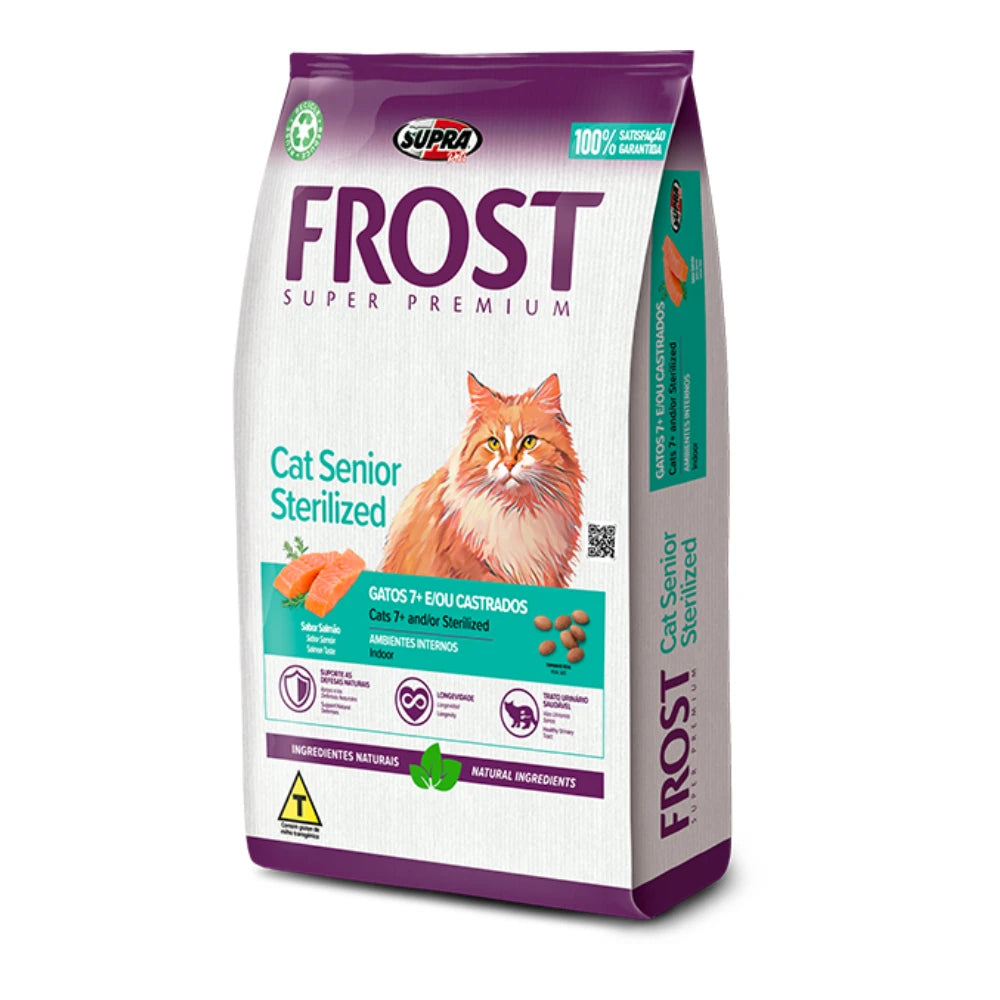 RAÇÃO FROST CAT SENIOR STERILIZED GATOS ADULTOS 7+ E/OU CASTRADOS 1,5KG