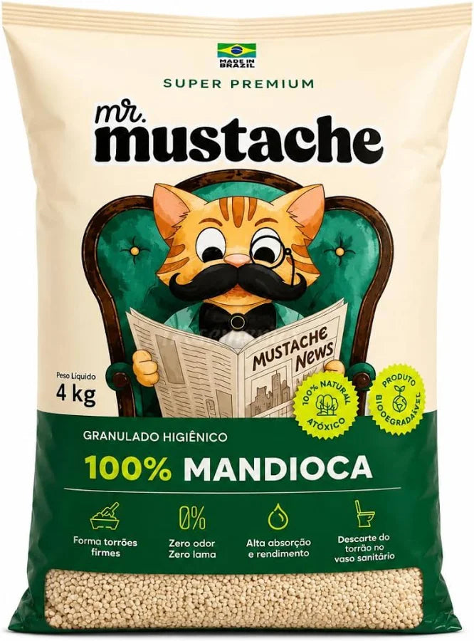 AREIA GRANULADO DE MANDIOCA MR MUSTACHE 4KG